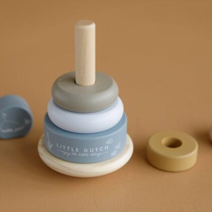 Little Dutch Ξύλινη πυραμίδα ταξινόμησης & ταλάντωσης Ocean