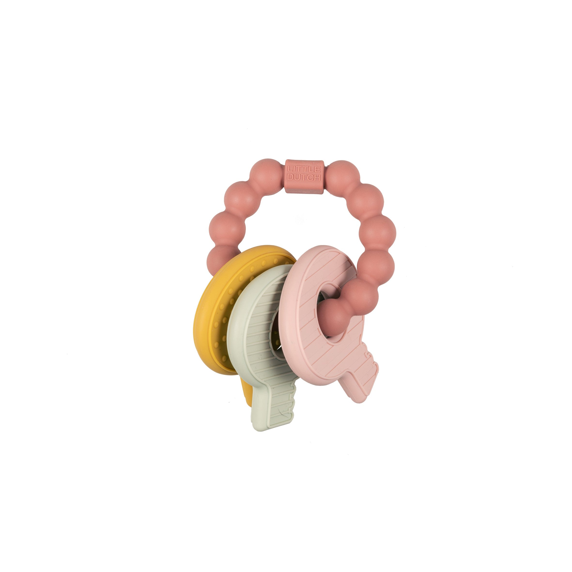 LITTLE DUTCH. Μασητικό σιλικόνης μπρελόκ (ροζ)
