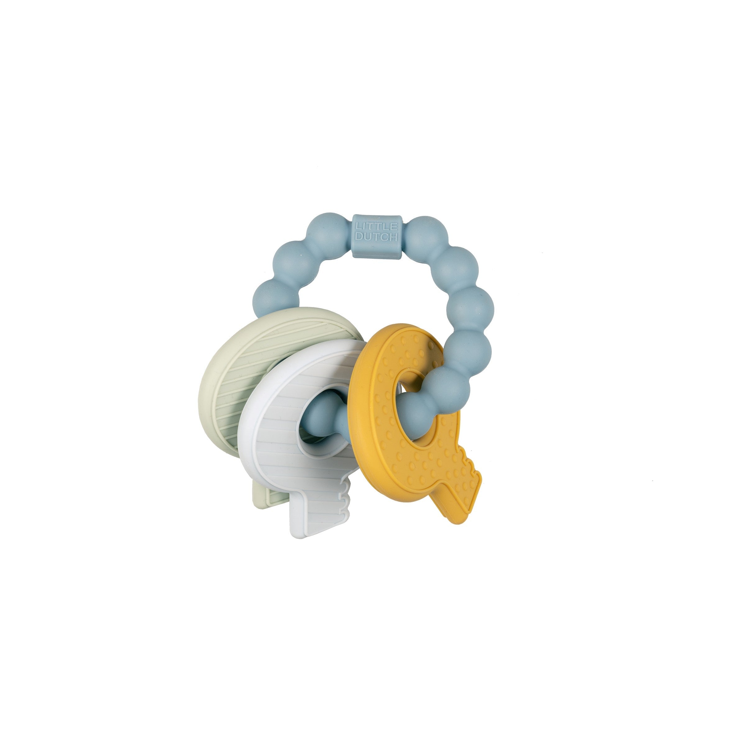 LITTLE DUTCH. Μασητικό σιλικόνης μπρελόκ (μπλε)