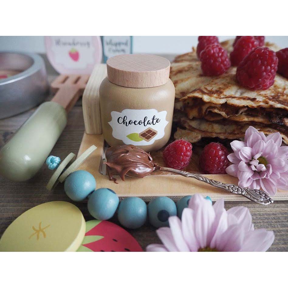 Jabadabado: Ξύλινο σετ Τηγάνι και υλικά για pancakes