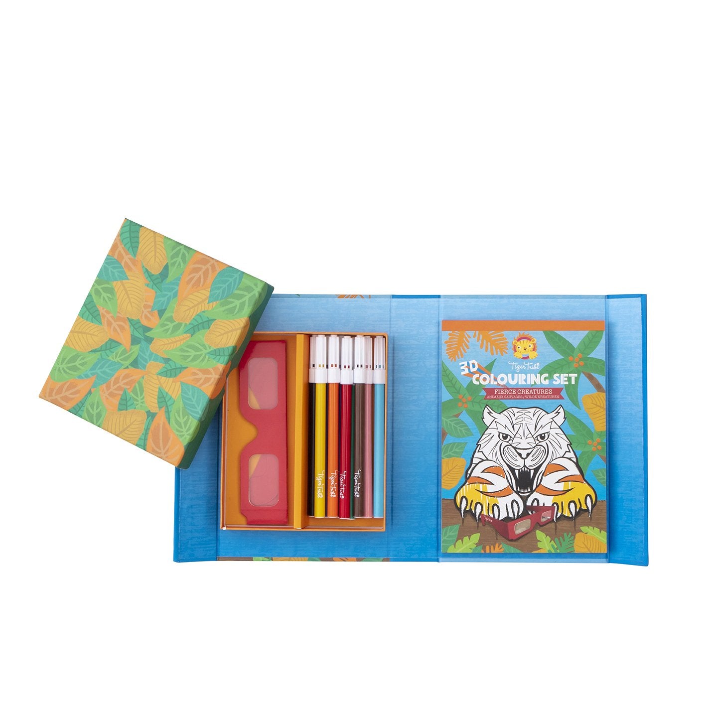TIGER TRIBE. Μπλοκ ζωγραφικής & κολάζ 3D "Άγρια Ζώα"
