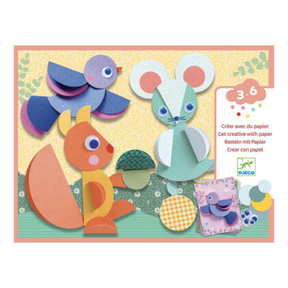 Djeco Κολάζ 3D διπλώνω χάρτινους κύκλους 'Ζωάκια'