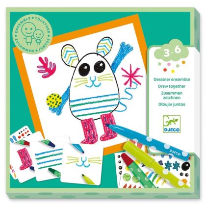 Djeco Ζωγραφίζω 'Χαρούμενα ζωάκια'. Δραστηριότητα για 2 άτομα.