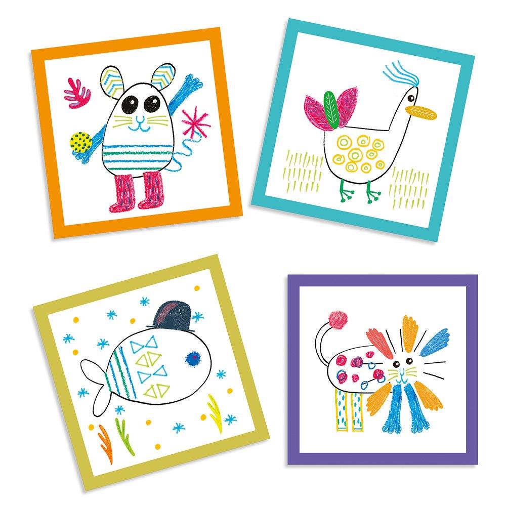 Djeco Ζωγραφίζω 'Χαρούμενα ζωάκια'. Δραστηριότητα για 2 άτομα.